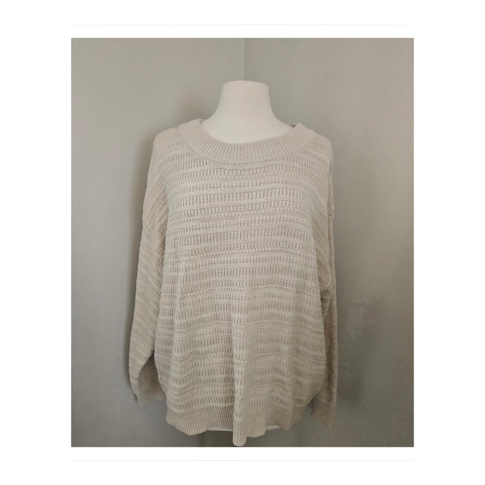 Universal Thread Cream Classic Pullover Sweater 2x - image 1